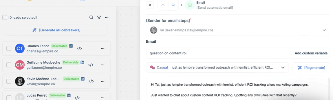 Lemlist avec la fonction IA