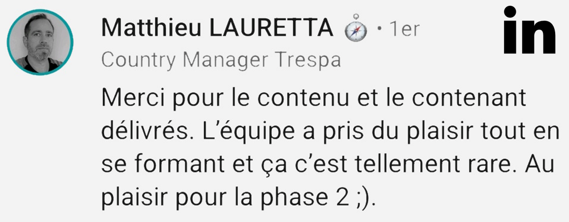 Avis client sur notre formation management opérationnel - Team Link